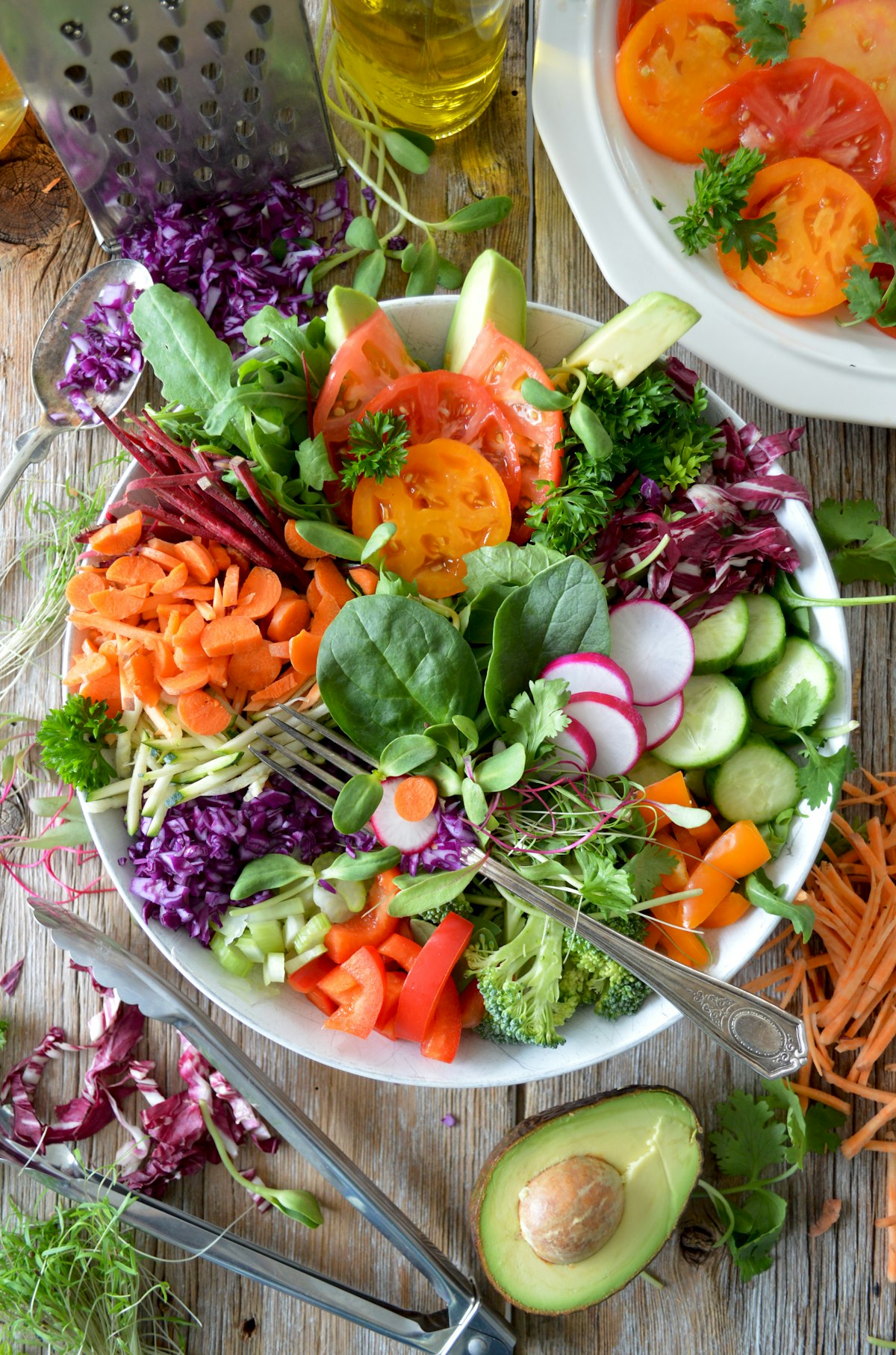 Knackige Salatbar und Wakame